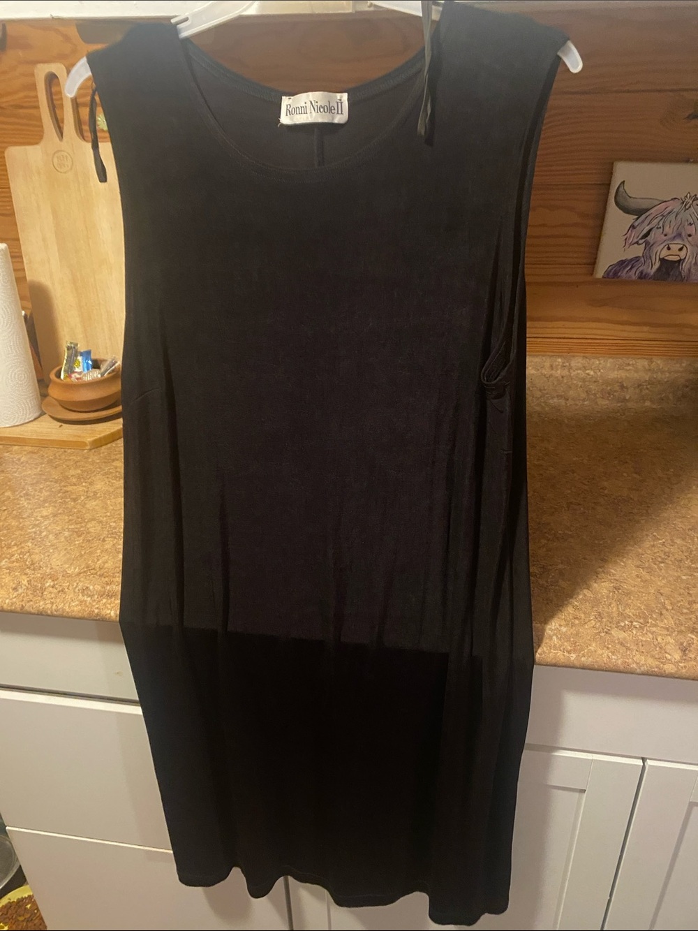 Black Sleeveless Shift Dress